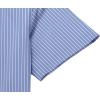 imageCOOFANDY Mens Button Down Shirt Short Sleeve Dress Shirt Casual Beach Summer Wedding ShirtStripe White Blue