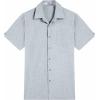 imageCOOFANDY Mens Button Down Shirts Short Sleeve Casual Shirts Summer Beach Linen Shirts with PocketBlue