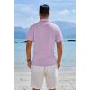 imageCOOFANDY Mens Button Down Shirts Short Sleeve Casual Shirts Summer Beach Linen Shirts with PocketLight Purple