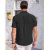 imageCOOFANDY Mens Casual Button Down Shirts Short Sleeve Summer Beach Vacation Untucked Dress Shirts with PocketBlack
