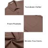 imageCOOFANDY Mens Casual Button Down Shirts Short Sleeve Summer Beach Vacation Untucked Dress Shirts with PocketBrown