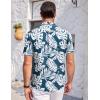 imageCOOFANDY Mens Casual Button Down Shirts Short Sleeve Summer Beach Vacation Untucked Dress Shirts with PocketLeafblue
