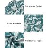 imageCOOFANDY Mens Casual Button Down Shirts Short Sleeve Summer Beach Vacation Untucked Dress Shirts with PocketLeafdeep Green