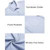 imageCOOFANDY Mens Casual Button Down Shirts Short Sleeve Summer Beach Vacation Untucked Dress Shirts with PocketLight Blue