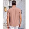imageCOOFANDY Mens Casual Button Down Shirts Short Sleeve Summer Beach Vacation Untucked Dress Shirts with PocketPink