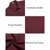 imageCOOFANDY Mens Casual Button Down Shirts Short Sleeve Summer Beach Vacation Untucked Dress Shirts with PocketRed