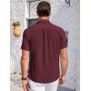 imageCOOFANDY Mens Casual Button Down Shirts Short Sleeve Summer Beach Vacation Untucked Dress Shirts with PocketRed