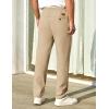 imageCOOFANDY Mens Casual Pants Elastic Waist Chino Pants Lightweight Drawstring Pants with PocketsAkhaki