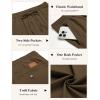 imageCOOFANDY Mens Casual Pants Elastic Waist Chino Pants Lightweight Drawstring Pants with PocketsBrown