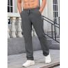 imageCOOFANDY Mens Casual Pants Elastic Waist Chino Pants Lightweight Drawstring Pants with PocketsDark Gray