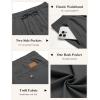 imageCOOFANDY Mens Casual Pants Elastic Waist Chino Pants Lightweight Drawstring Pants with PocketsDark Gray