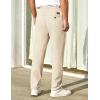 imageCOOFANDY Mens Casual Pants Elastic Waist Chino Pants Lightweight Drawstring Pants with PocketsLight Khaki