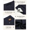 imageCOOFANDY Mens Casual Pants Elastic Waist Chino Pants Lightweight Drawstring Pants with PocketsNavy Blue