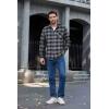 imageCOOFANDY Mens Flannel Shirts Long Sleeve Button Down Plaid Shirt Lightweight Shirt JacketBlack  Grey