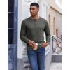 imageCOOFANDY Mens Henley Shirt Long Sleeve Casual Stretch Solid TShirts Fashion Pullover Lightweight Fall TopsDark Grey