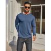 imageCOOFANDY Mens Henley Shirt Long Sleeve Casual Stretch Solid TShirts Fashion Pullover Lightweight Fall TopsNavy