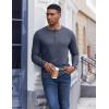 imageCOOFANDY Mens Henley Shirt Long Sleeve Casual Stretch Solid TShirts Fashion Pullover Lightweight Fall TopsNavy Blue