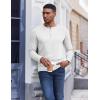 imageCOOFANDY Mens Henley Shirt Long Sleeve Casual Stretch Solid TShirts Fashion Pullover Lightweight Fall TopsWhite