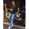imageCOOFANDY Mens Henley Shirts Short Sleeve Casual Tee Summer Button Henley Soild T ShirtsBlack