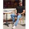 imageCOOFANDY Mens Henley Shirts Short Sleeve Casual Tee Summer Button Henley Soild T ShirtsBlack