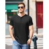 imageCOOFANDY Mens Henley Shirts Short Sleeve Casual Tee Summer Button Henley Soild T ShirtsBlack
