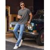 imageCOOFANDY Mens Henley Shirts Short Sleeve Casual Tee Summer Button Henley Soild T ShirtsDark Grey