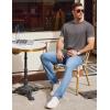 imageCOOFANDY Mens Henley Shirts Short Sleeve Casual Tee Summer Button Henley Soild T ShirtsDark Grey