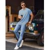 imageCOOFANDY Mens Henley Shirts Short Sleeve Casual Tee Summer Button Henley Soild T ShirtsLight Blue