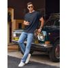 imageCOOFANDY Mens Henley Shirts Short Sleeve Casual Tee Summer Button Henley Soild T ShirtsNavy Blue