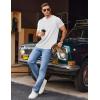 imageCOOFANDY Mens Henley Shirts Short Sleeve Casual Tee Summer Button Henley Soild T ShirtsWhite