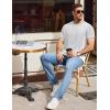 imageCOOFANDY Mens Henley Shirts Short Sleeve Casual Tee Summer Button Henley Soild T ShirtsWhite