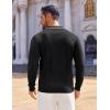 imageCOOFANDY Mens Knit Polo Sweaters Long Sleeve Vintage Polos Casual Dress Pullover Old Money TopsBlack