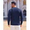 imageCOOFANDY Mens Knit Polo Sweaters Long Sleeve Vintage Polos Casual Dress Pullover Old Money TopsNavy Blue