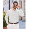 imageCOOFANDY Mens Knit Polo Sweaters Long Sleeve Vintage Polos Casual Dress Pullover Old Money TopsWhite