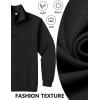 imageCOOFANDY Mens Quarter Zip Pullover Sweatshirts Lightweight Long Sleeve Mock Neck Sweater PoloBlack