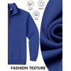 imageCOOFANDY Mens Quarter Zip Pullover Sweatshirts Lightweight Long Sleeve Mock Neck Sweater PoloDark Blue