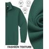 imageCOOFANDY Mens Quarter Zip Pullover Sweatshirts Lightweight Long Sleeve Mock Neck Sweater PoloGreen