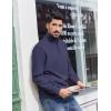 imageCOOFANDY Mens Quarter Zip Pullover Sweatshirts Lightweight Long Sleeve Mock Neck Sweater PoloNavy Blue