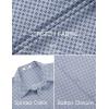 imageCOOFANDY Mens Stretch Dress Shirts Short Sleeve Wrinkle Free Casual Button Down ShirtsBlue Pattern