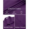 imageCOOFANDY Mens Stretch Dress Shirts Short Sleeve Wrinkle Free Casual Button Down ShirtsPurple