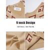 imageCOOFANDY Mens Sweater Vest V Neck Sleeveless Sweater Slim Fit Casual Knitted Pullover SweaterArgyle Khaki