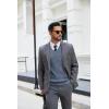 imageCOOFANDY Mens Sweater Vest V Neck Sleeveless Sweater Slim Fit Casual Knitted Pullover SweaterBlue and White