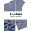 imageCOOFANDY Mens Sweater Vest V Neck Sleeveless Sweater Slim Fit Casual Knitted Pullover SweaterBlue and White