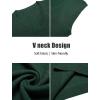 imageCOOFANDY Mens Sweater Vest V Neck Sleeveless Sweater Slim Fit Casual Knitted Pullover SweaterGreen