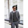 imageCOOFANDY Mens Sweater Vest V Neck Sleeveless Sweater Slim Fit Casual Knitted Pullover SweaterGrey and Black Stripe