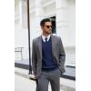 imageCOOFANDY Mens Sweater Vest V Neck Sleeveless Sweater Slim Fit Casual Knitted Pullover SweaterNavy Blue
