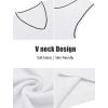 imageCOOFANDY Mens Sweater Vest V Neck Sleeveless Sweater Slim Fit Casual Knitted Pullover SweaterWhite and Black Stripe