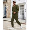 imageCOOFANDY Mens Tracksuit 2 Piece Quarter Zip Sweatsuit Sets Casual Athletic Running Jogging SuitsArmy Green