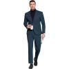 imageCOOFANDY Mens Suits 2 Piece Slim Fit Suit Set 2 Button Lightweight Casual Knit Blazer Suit Jacket PantsBlue