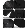 imageCOOFANDY Mens Tuxedo Suit Set Slim Fit 2 Piece Dress Suit Shawl Lapel Tuxedo Jacket Pants for Wedding Dinner Prom PartyBlack
